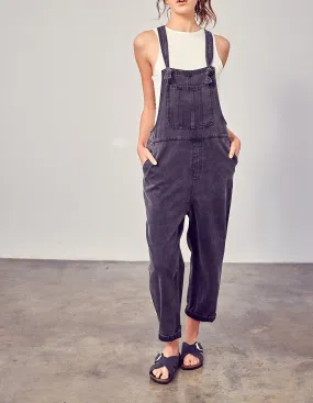 Josie Overalls in Washed Black