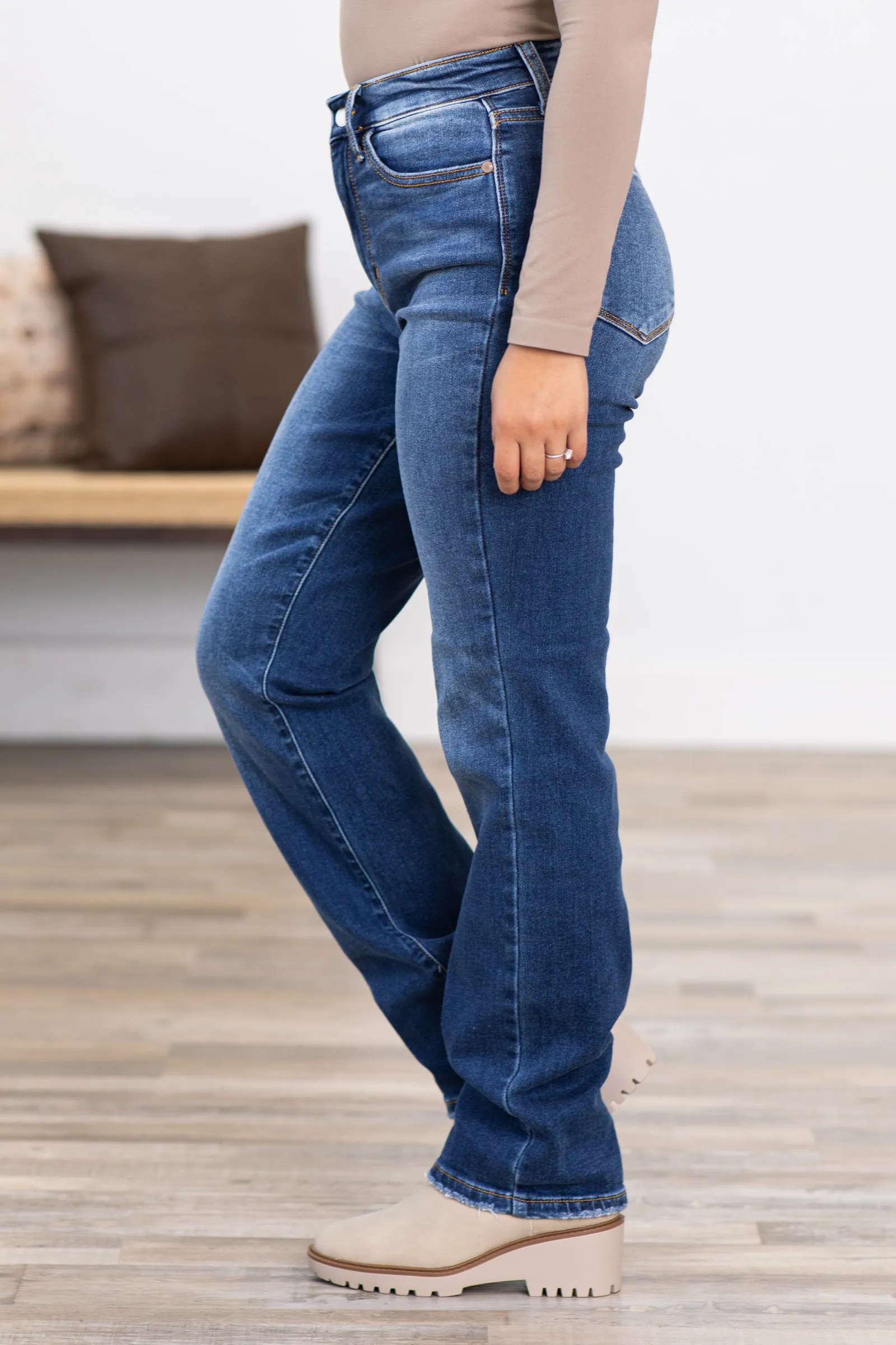 Judy Blue Thermal Insulated Straight Leg Jeans