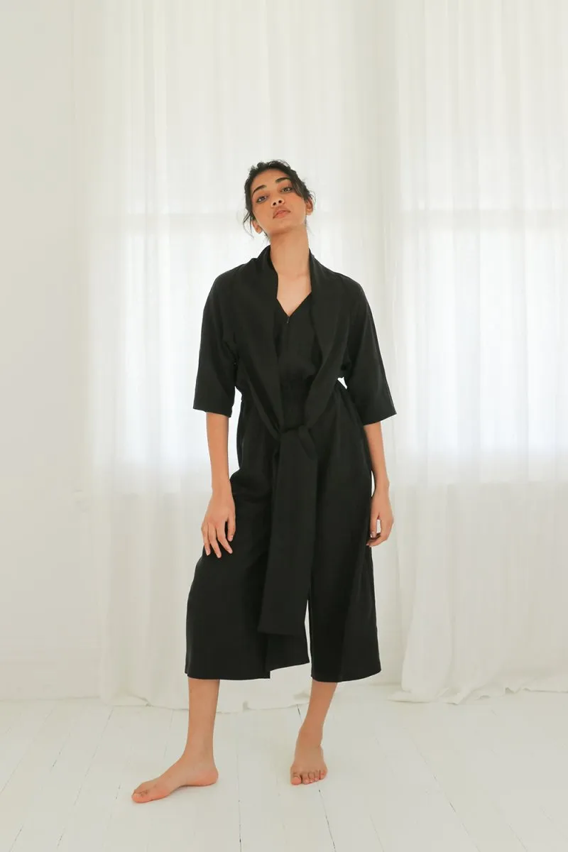 Jumpsuit with Neck Sash