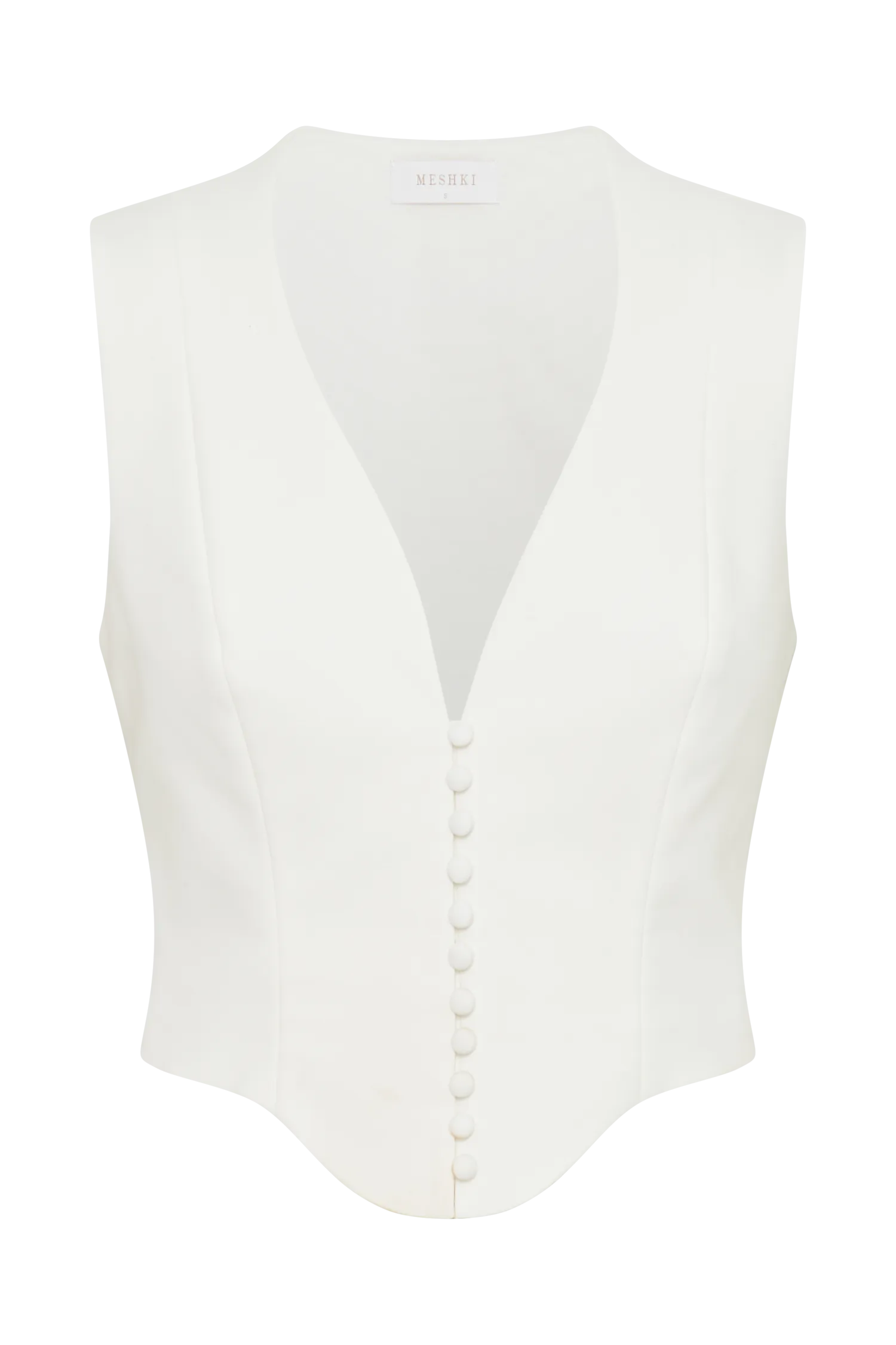 Keely Cotton Sleeveless Top - White