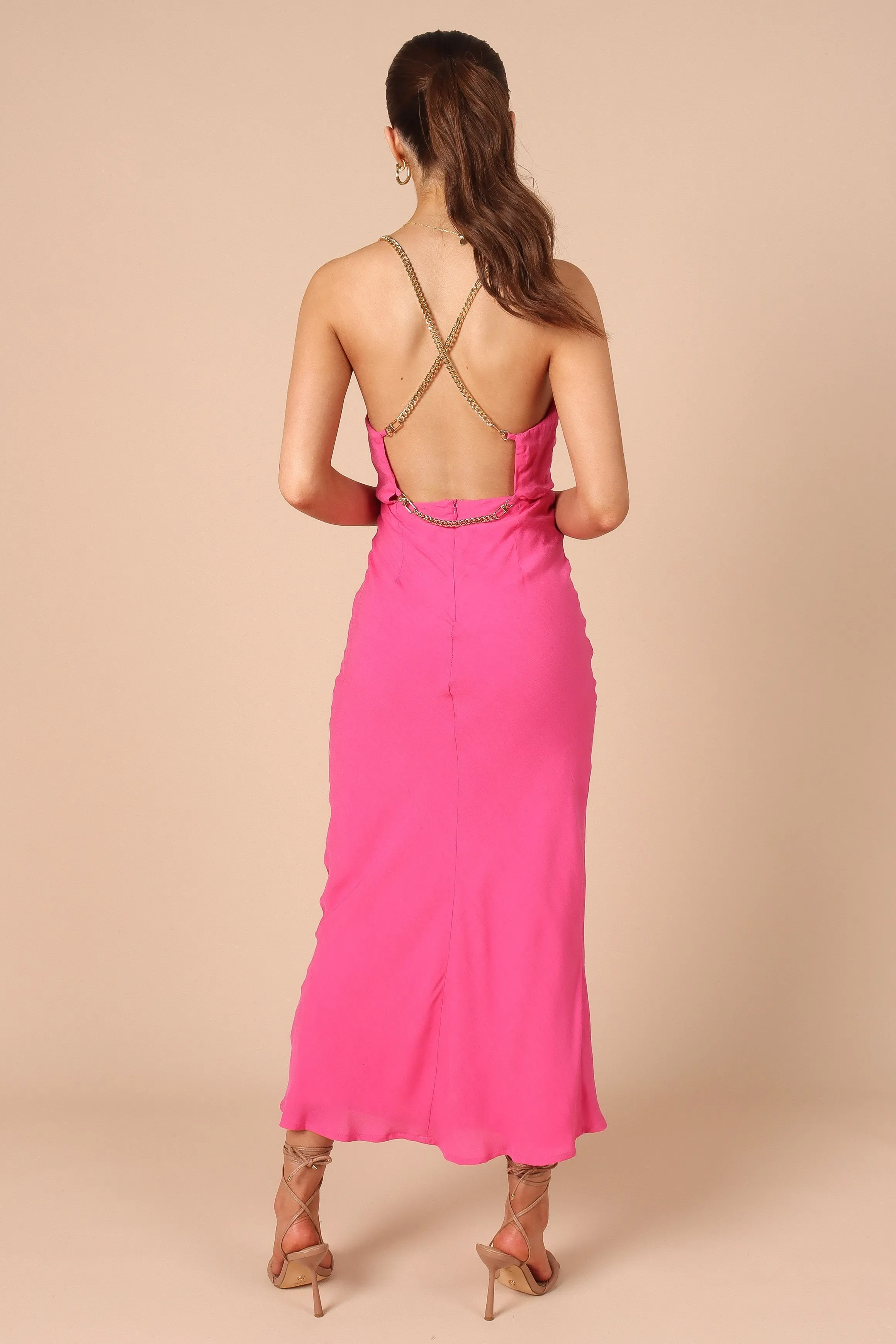 Khaleesi Slip Midi Dress - Pink