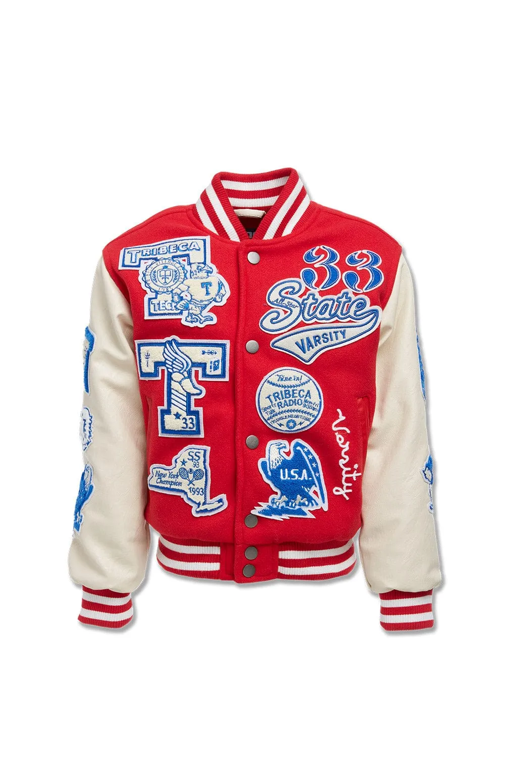 Kids All American Varsity Jacket (Red)