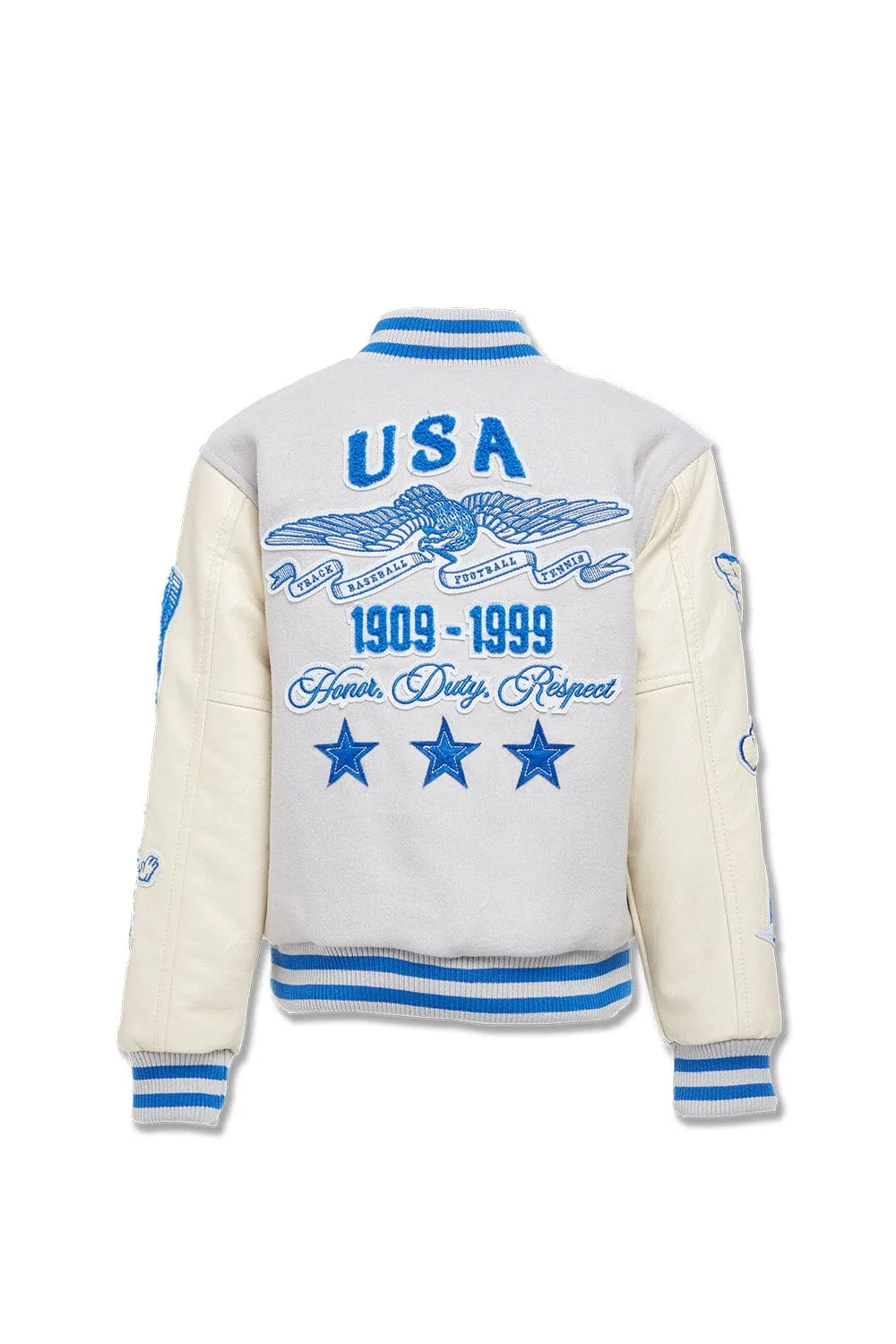 Kids All American Varsity Jacket (Stone)