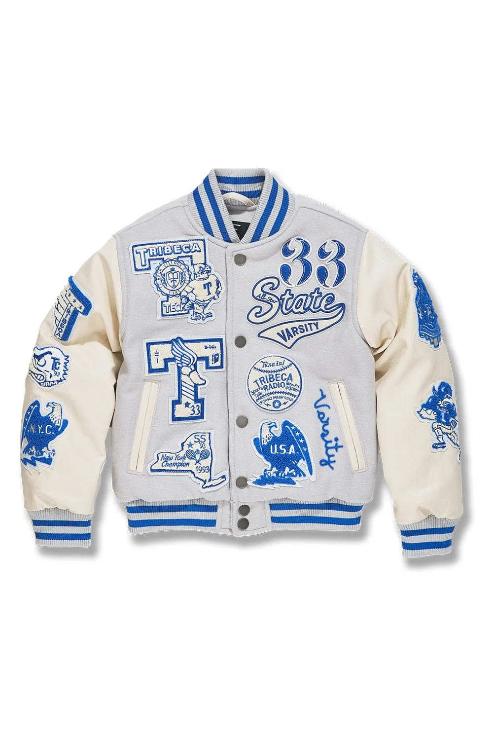 Kids All American Varsity Jacket (Stone)