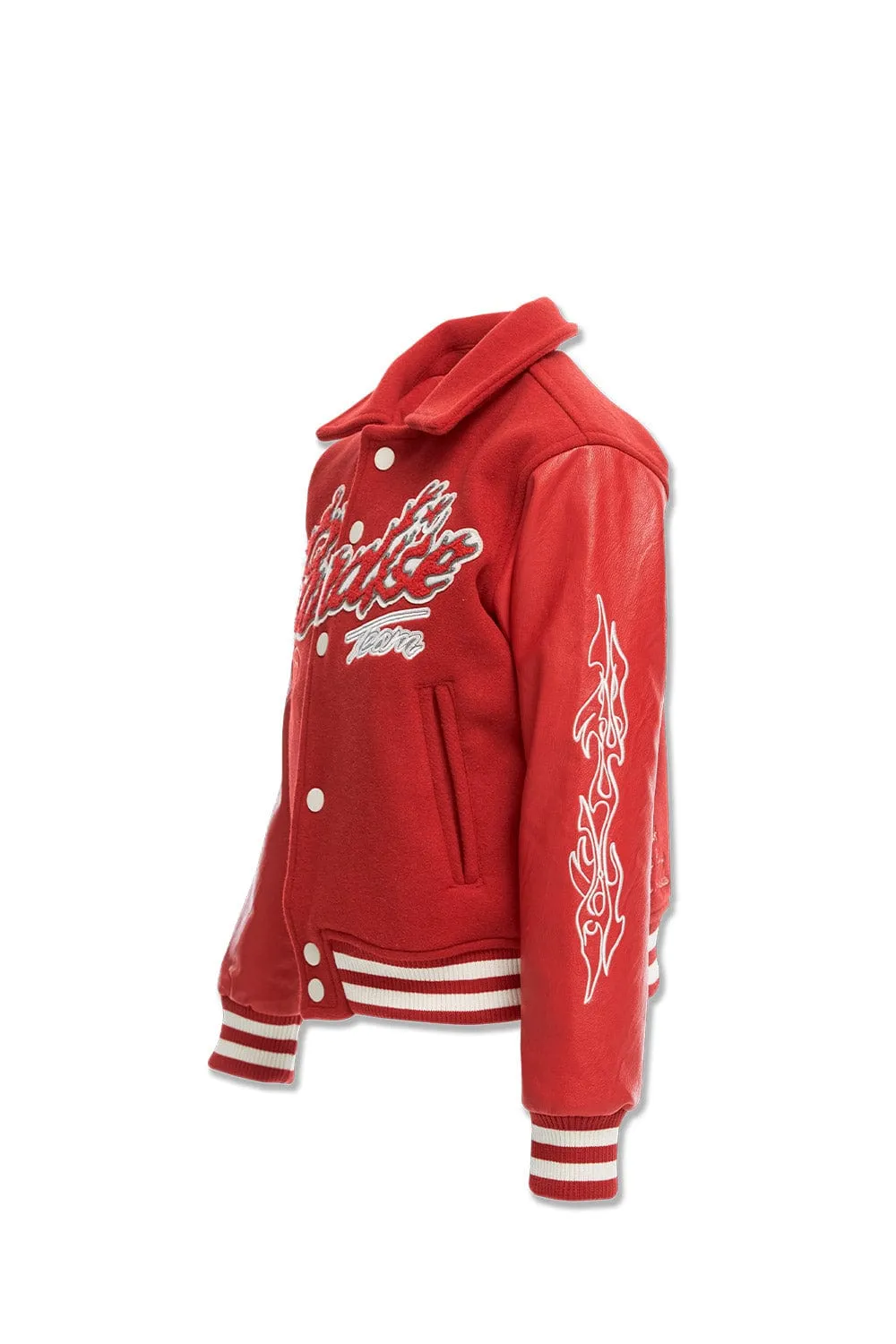 Kids Paradise Tour Varsity Jacket (Red)