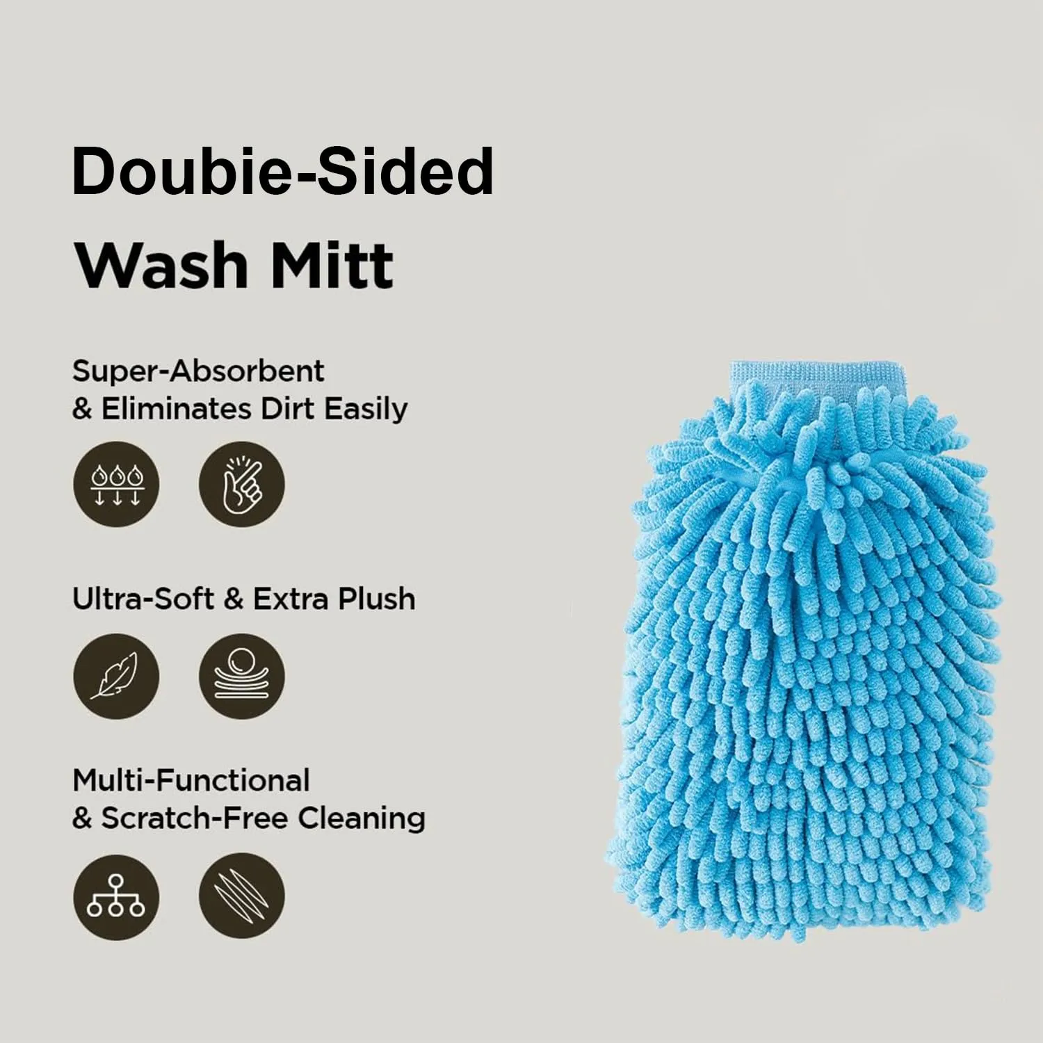 Kuber Industries Gloves | Microfiber Cleaning Gloves | Chenille Mitts for Kitchen | Hand Duster for Kitchen | 1000 GSM Hand Gloves | Double Sided Gloves | SHXNEFSST2 | Pack of 12 | Blue