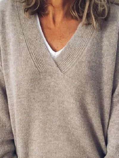 Landry - V-Neck Long Sleeve Pullover