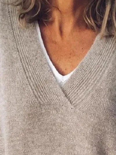 Landry - V-Neck Long Sleeve Pullover