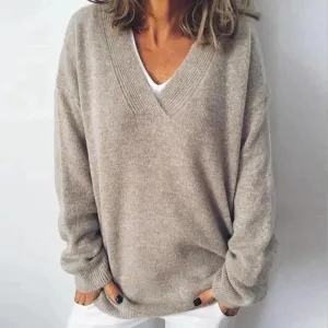 Landry - V-Neck Long Sleeve Pullover