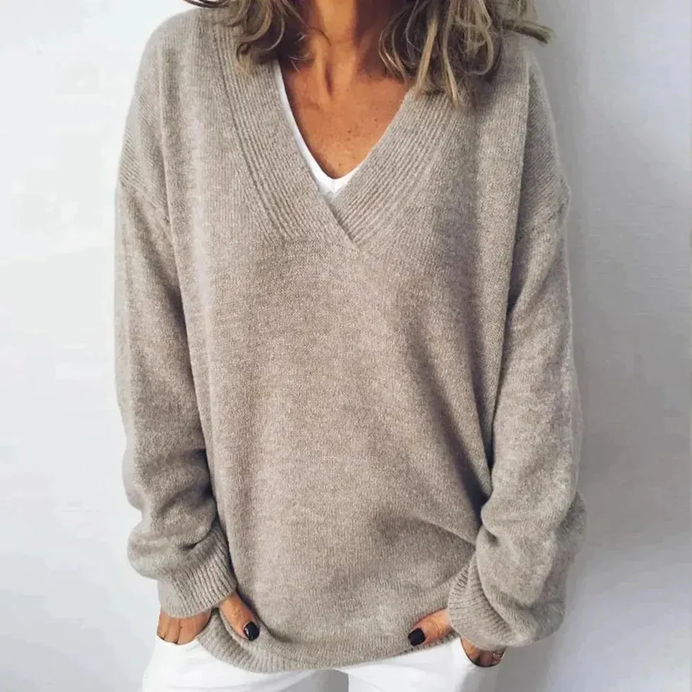 Landry - V-Neck Long Sleeve Pullover