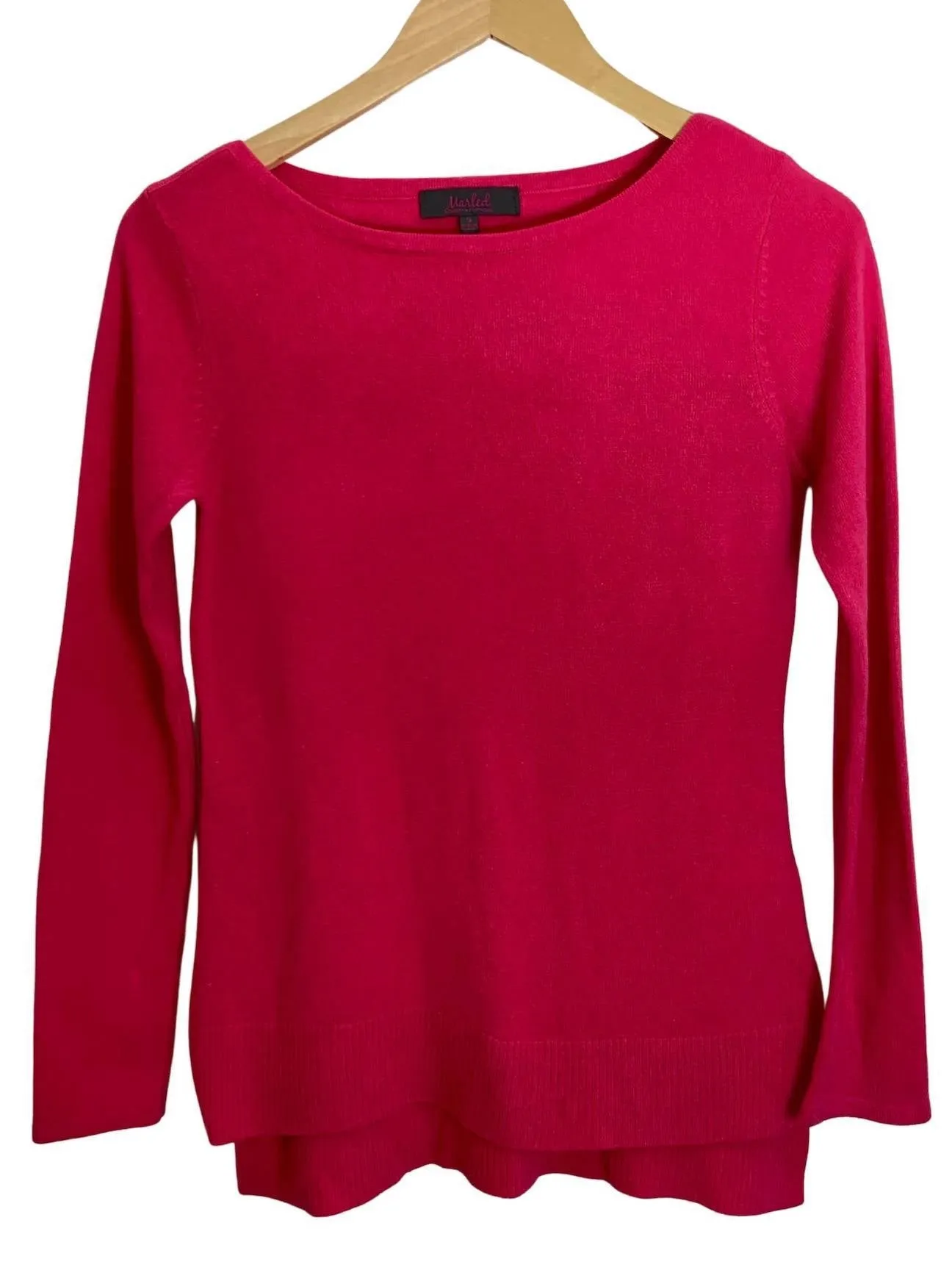 Light Summer Azalea Pink Boat-neck Sweater