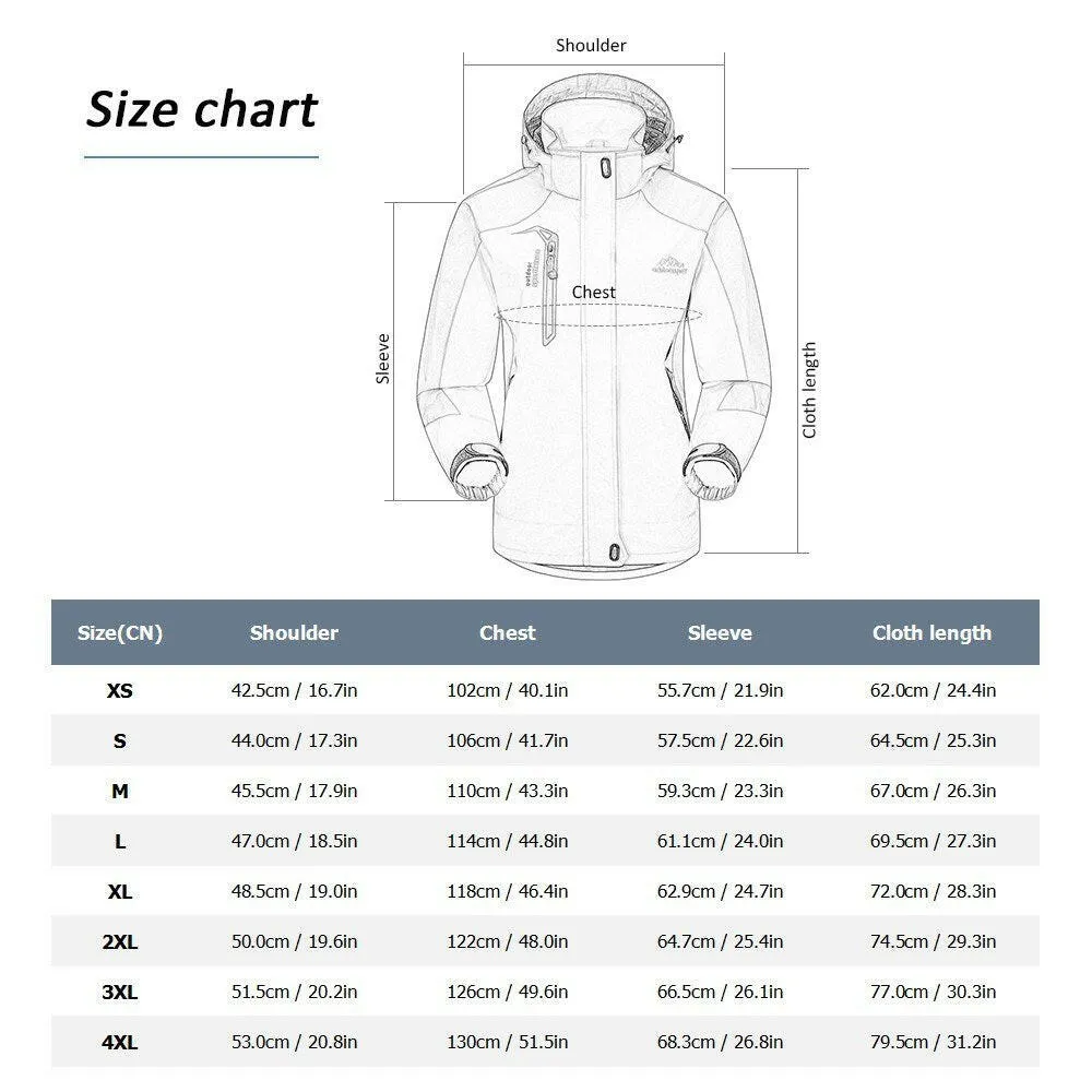 Lixada Waterproof Windproof Detachable Hooded Jacket  for Women