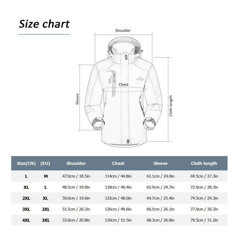 Lixada Waterproof Windproof Detachable Hooded Jacket  for Women