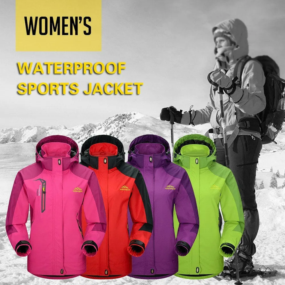 Lixada Waterproof Windproof Detachable Hooded Jacket  for Women