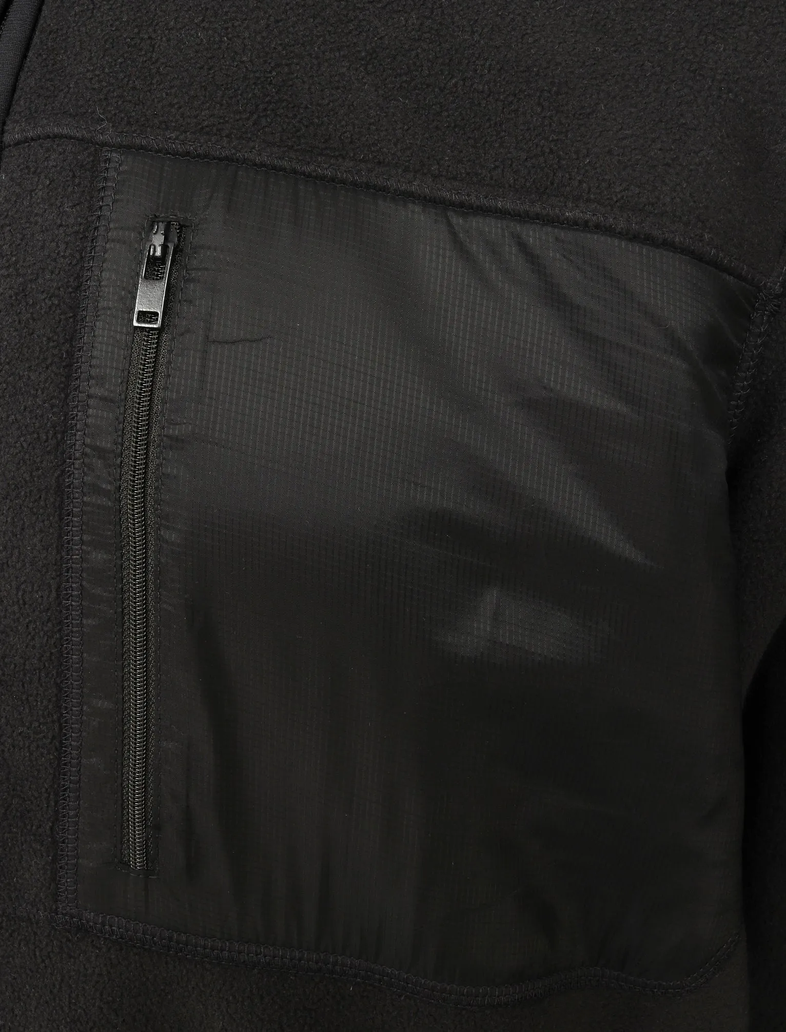 Lockport Borg Lined Bonded Fleece with Chest Pocket In Jet Black - Kensington Eastside