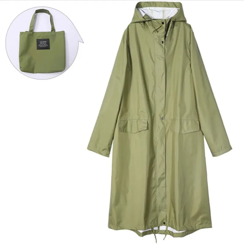 Long raincoat with hood - women - stylish waterproof protection