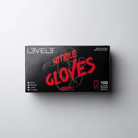 LV3 Nitrile Gloves Red