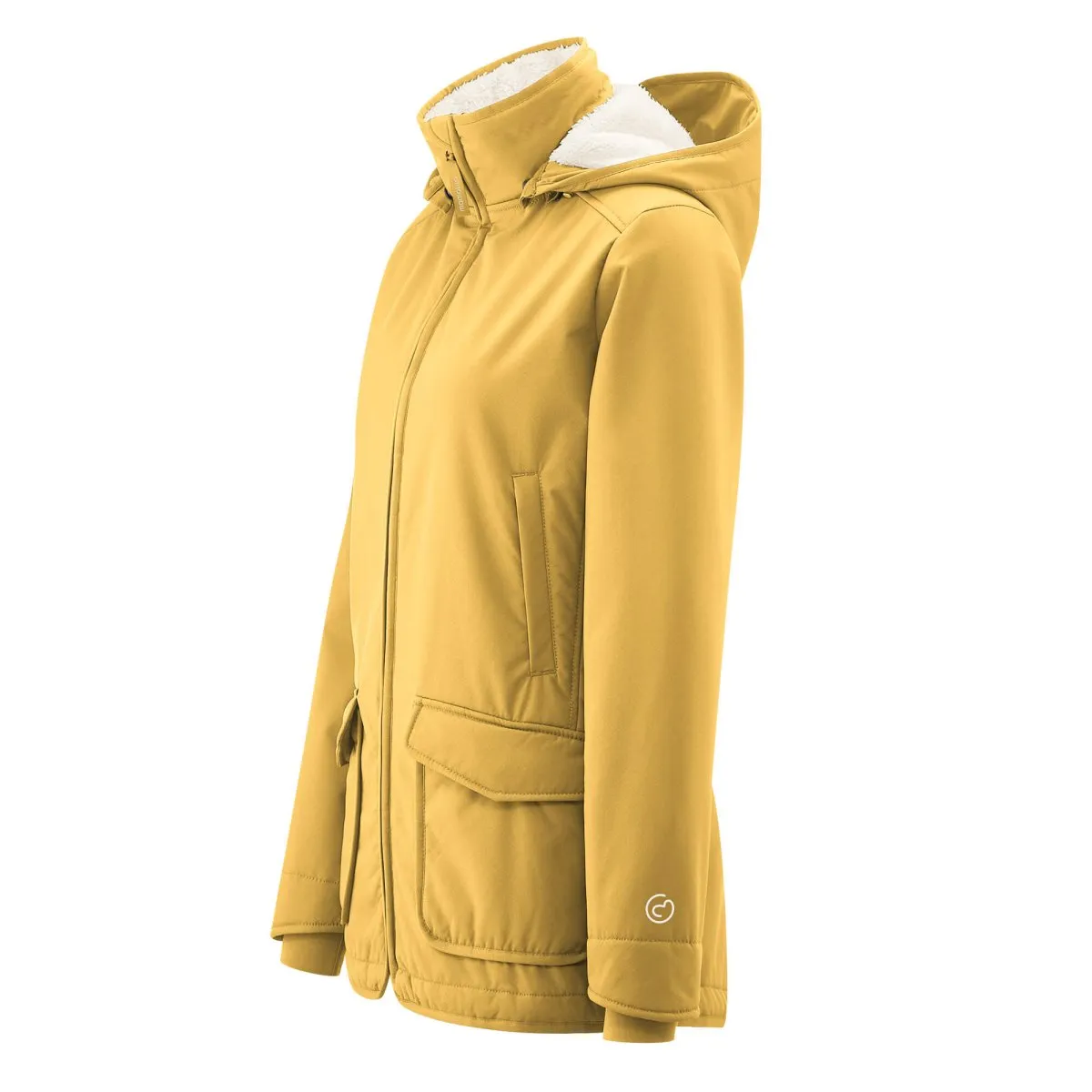 Mamalila Cosy Allrounder Softshell Maternity and Babywearing Jacket - Mustard