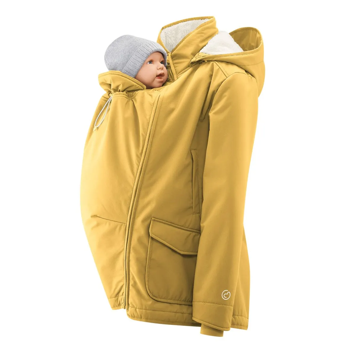 Mamalila Cosy Allrounder Softshell Maternity and Babywearing Jacket - Mustard