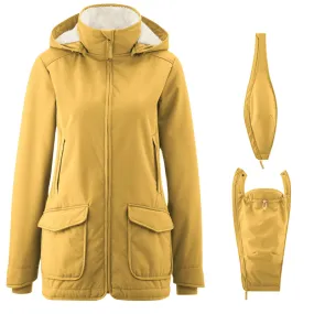 Mamalila Cosy Allrounder Softshell Maternity and Babywearing Jacket - Mustard