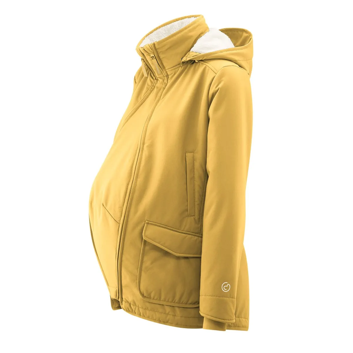 Mamalila Cosy Allrounder Softshell Maternity and Babywearing Jacket - Mustard