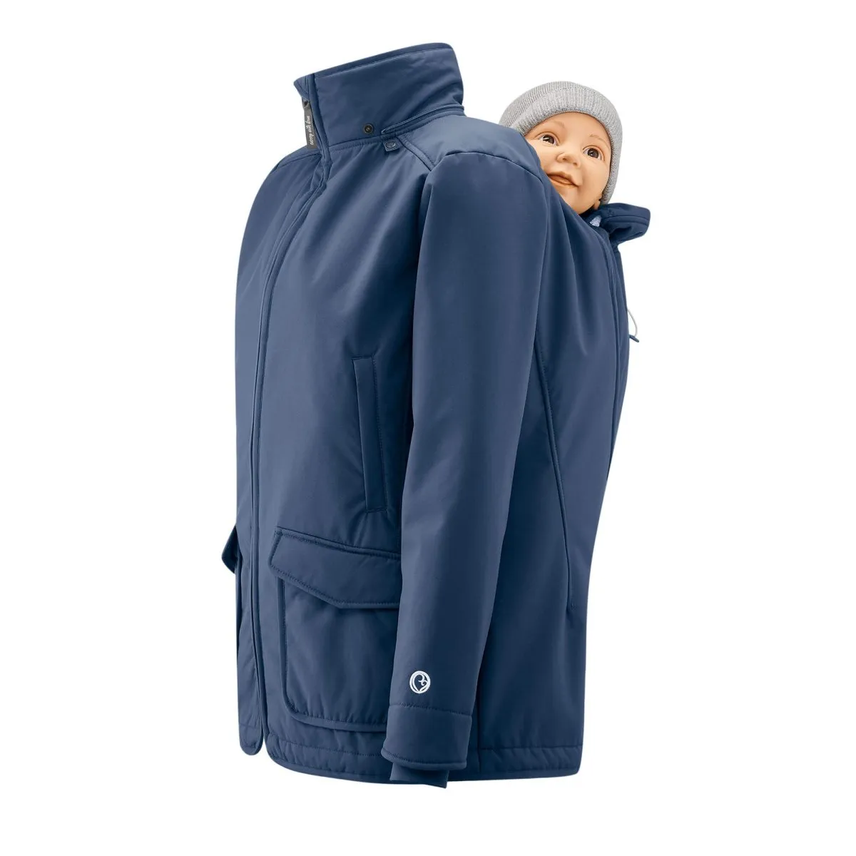 Mamalila Cosy Allrounder Softshell Maternity and Babywearing Jacket - Navy