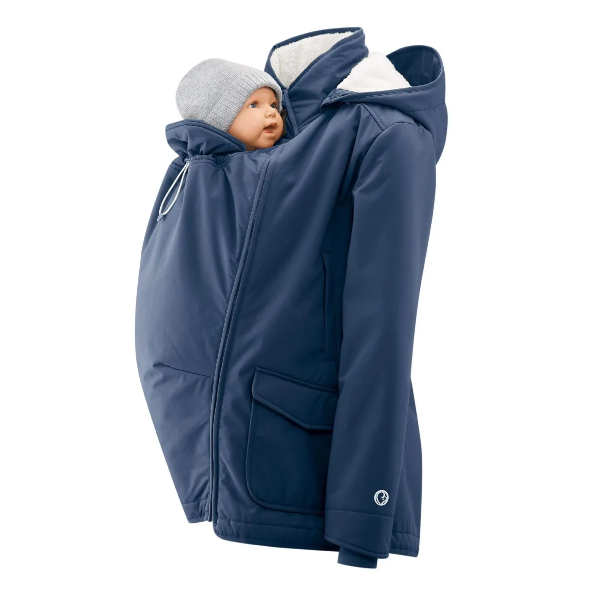 Mamalila Cosy Allrounder Softshell Maternity and Babywearing Jacket - Navy