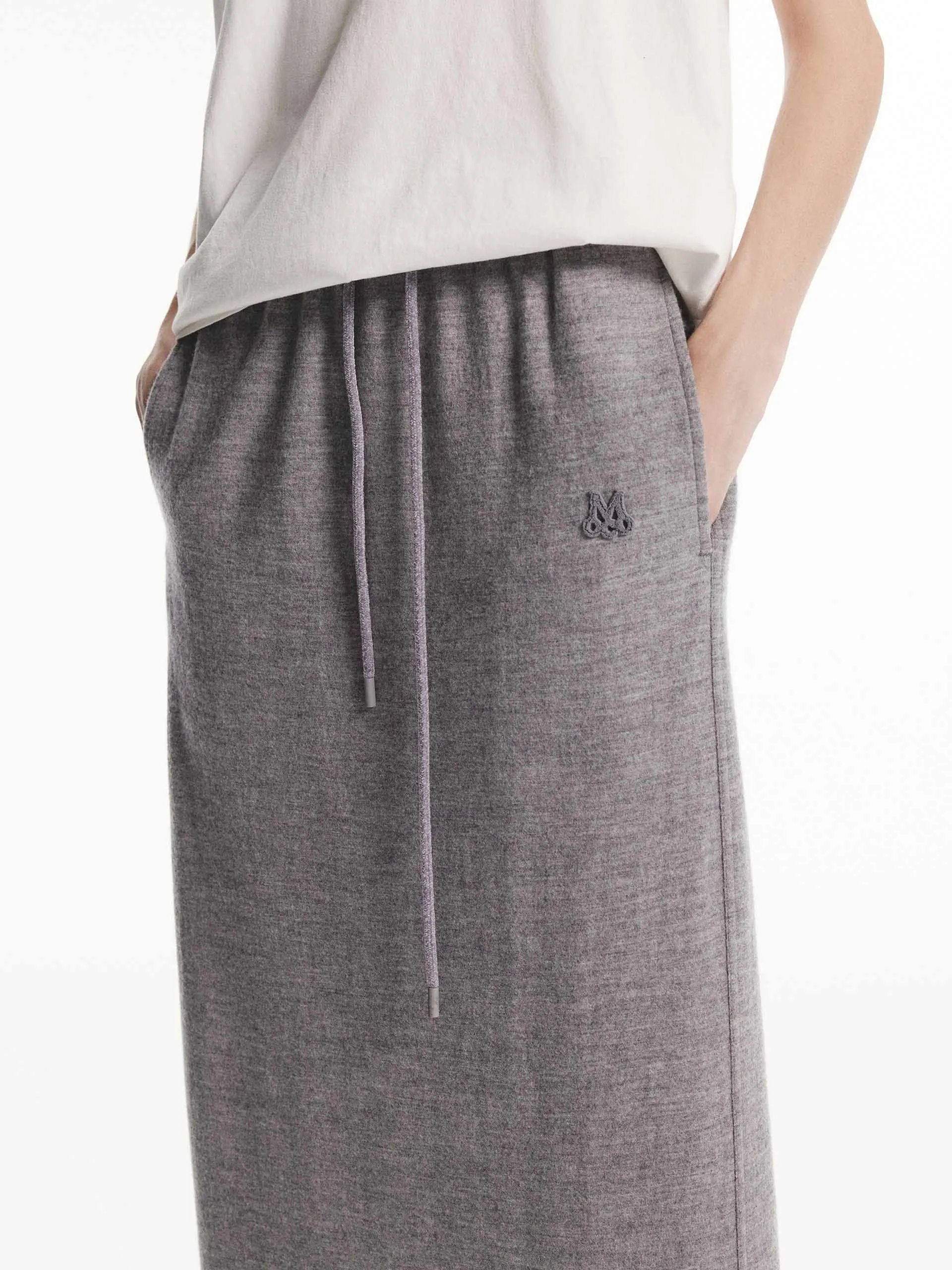 Maxi Length Wool Skirt