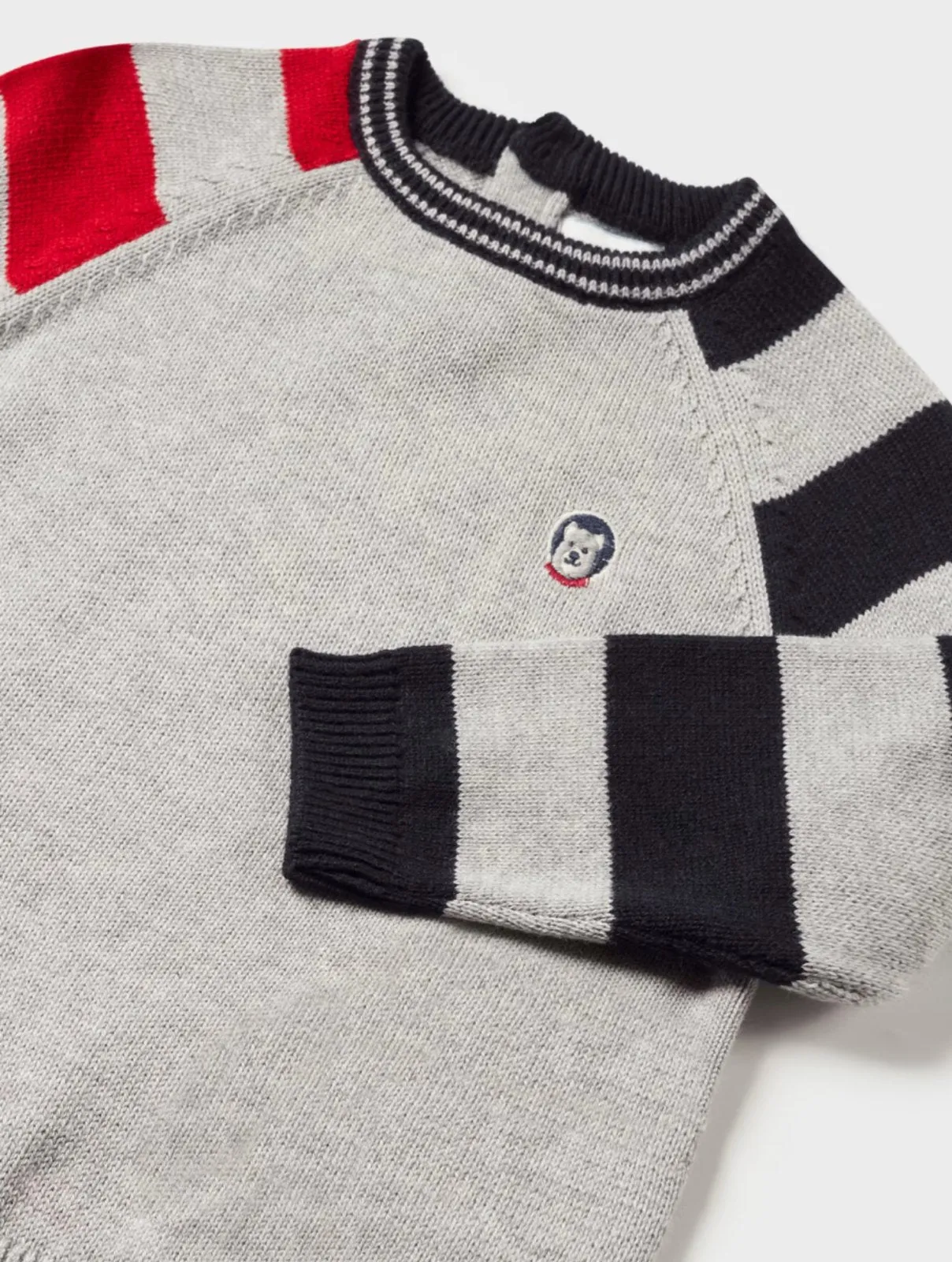 Mayoral Baby & Toddler Boys Grey Stripe Sleeve Sweater