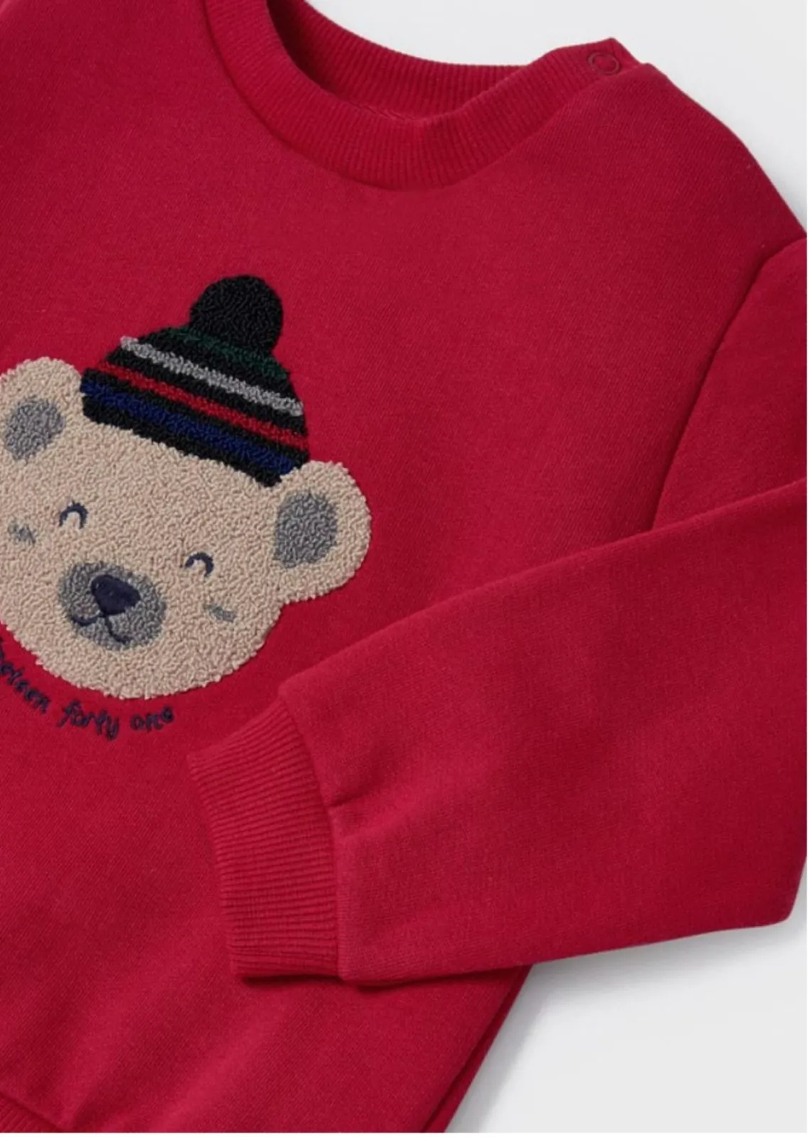 Mayoral Baby & Toddler Boys Red Embroidered Bear Sweatshirt