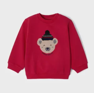 Mayoral Baby & Toddler Boys Red Embroidered Bear Sweatshirt