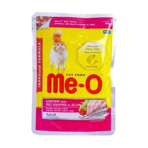 Me-o Cat Food Sardine With Red Snapper Jelly 80g