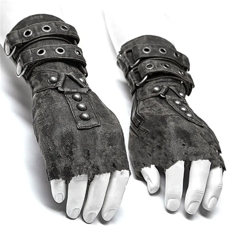 Medieval Buckle and Strap Gauntlets