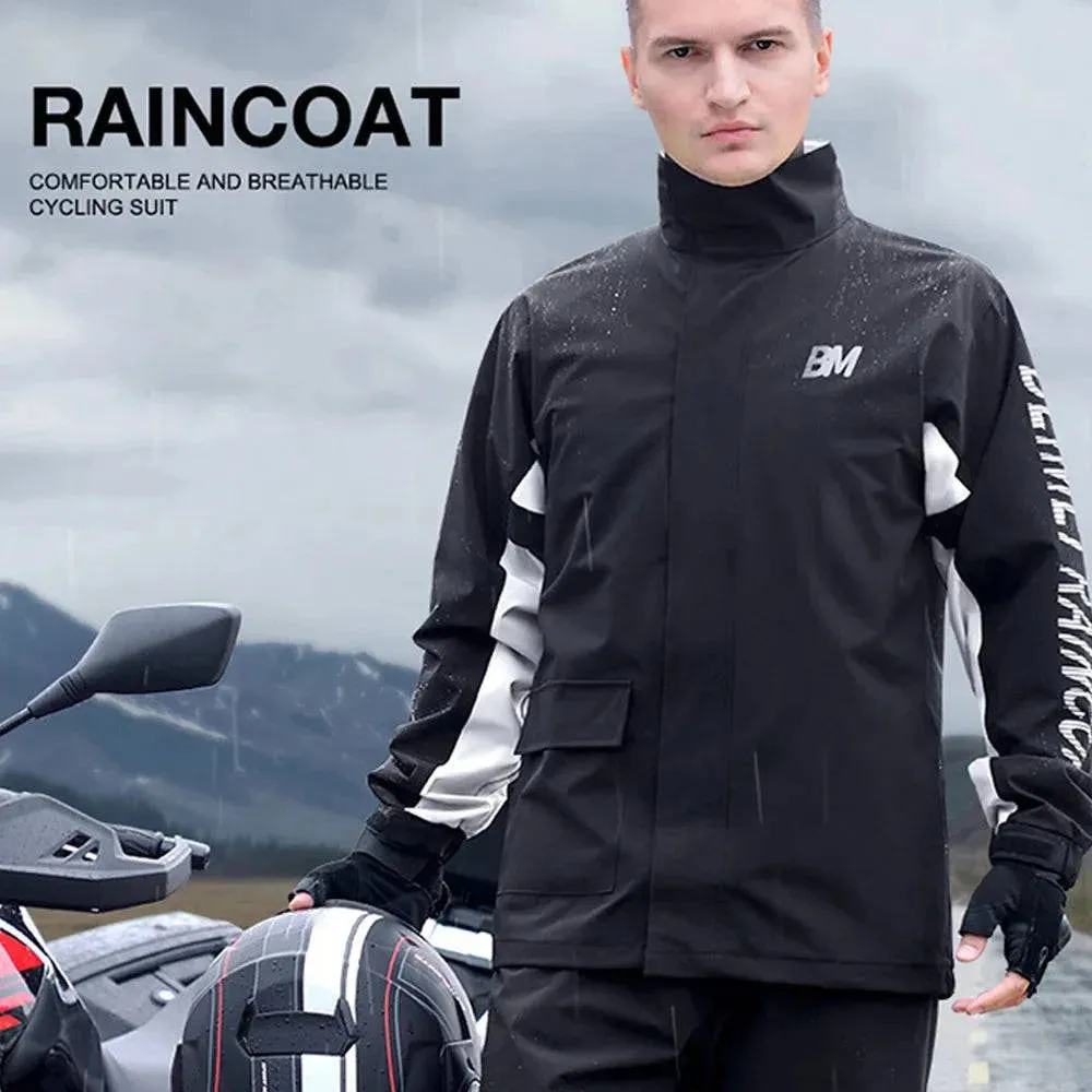 Men Split Rain Suits Waterproof Rain Coat and Rain Pant Set Rain Proof Motorcycle Cycling Rain Gear Suit for Hiking Fishing