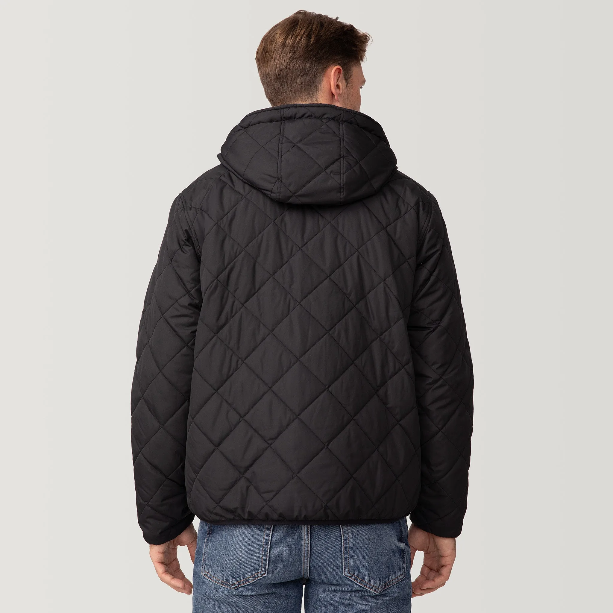 Men's Atlas Hooded Quilted Reversible Sherpa Jacket