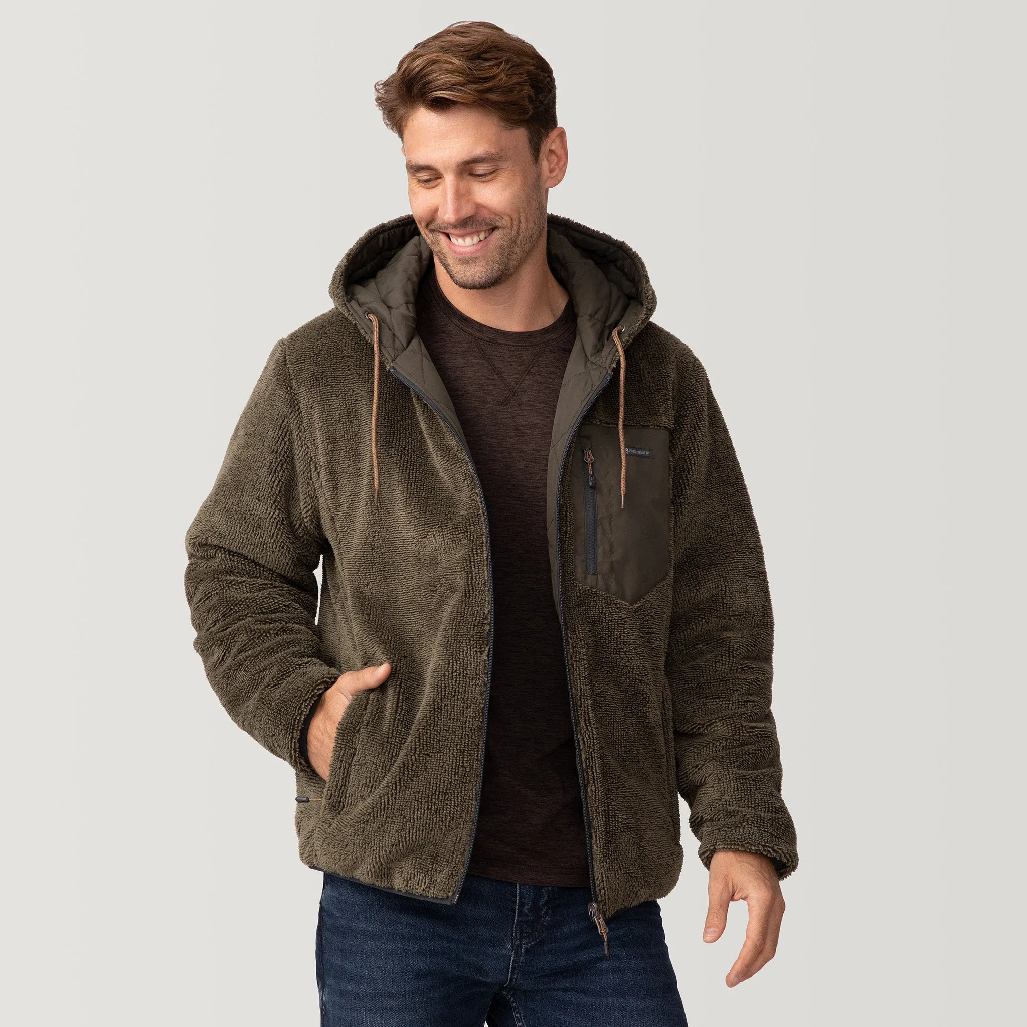 Men's Atlas Hooded Quilted Reversible Sherpa Jacket