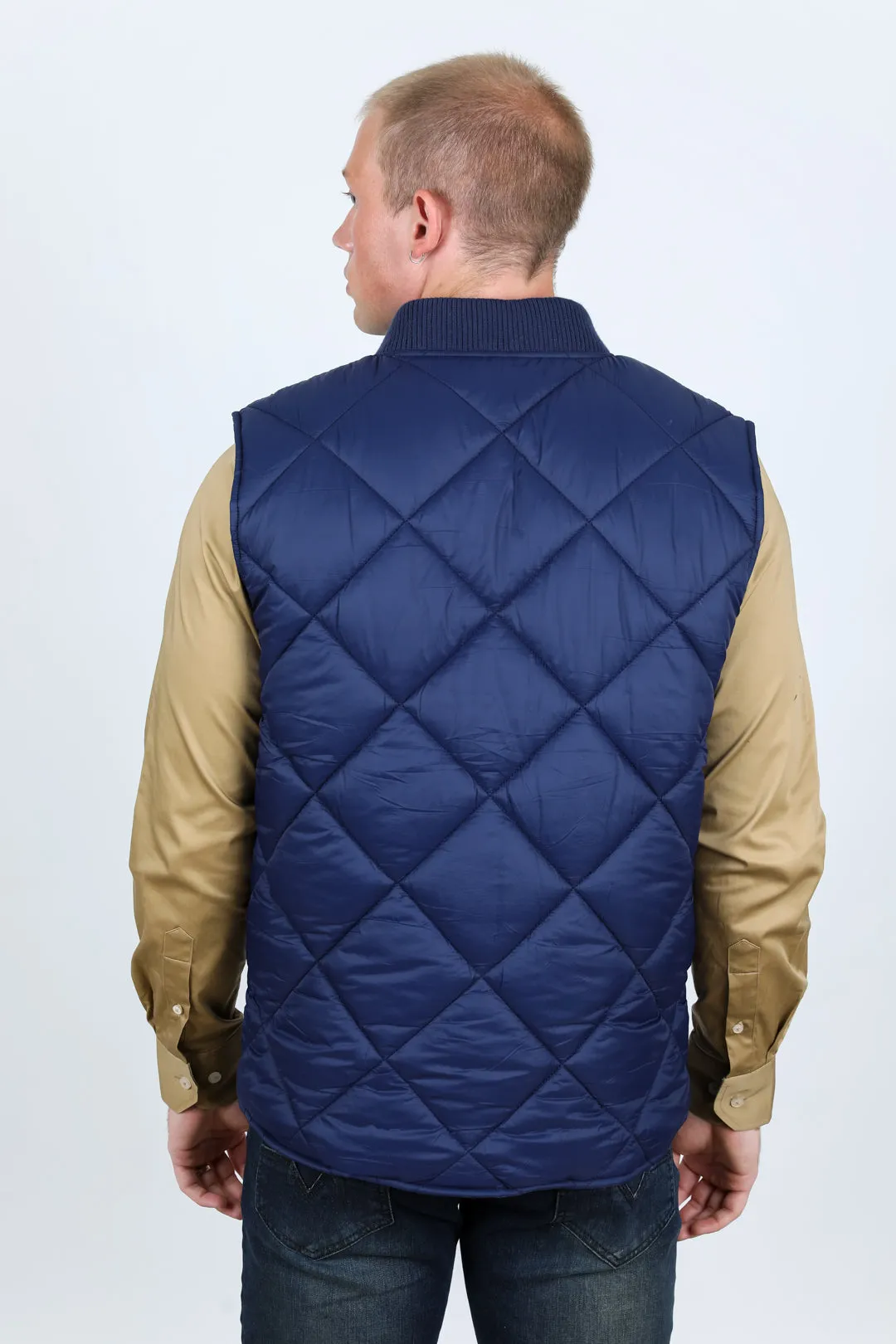 Mens Insulated Reversible Vest - Navy