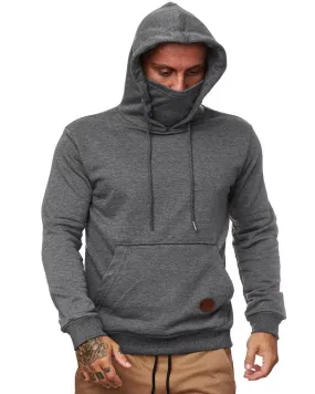 Men's Sportswear Hooded Hoodies Long Sleeve Hoodie Mask