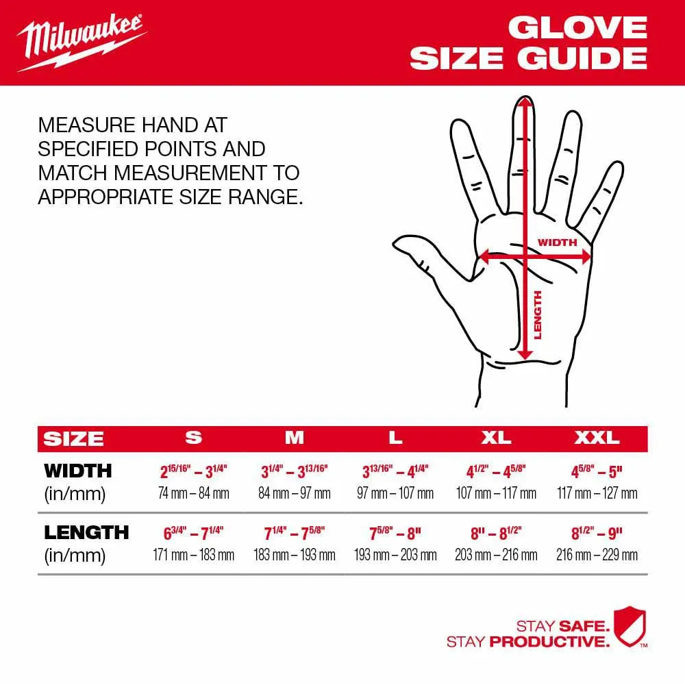 Milwaukee 48-73-8723 High Dexterity A2 Polyurethane Dipped Gloves - Extra Large