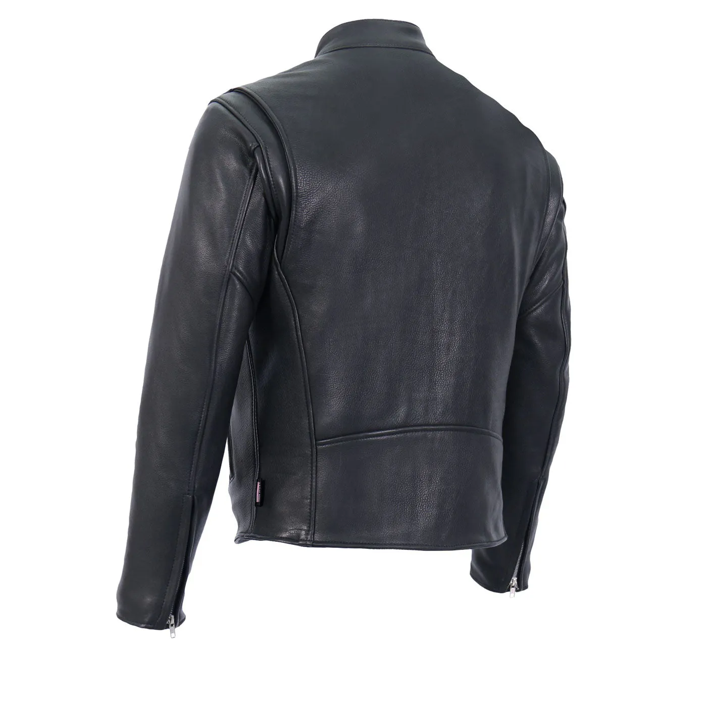 Milwaukee Leather USA MADE MLJKM5006 Men's Black 'Rumble' Premium Leather Motorcycle Jacket