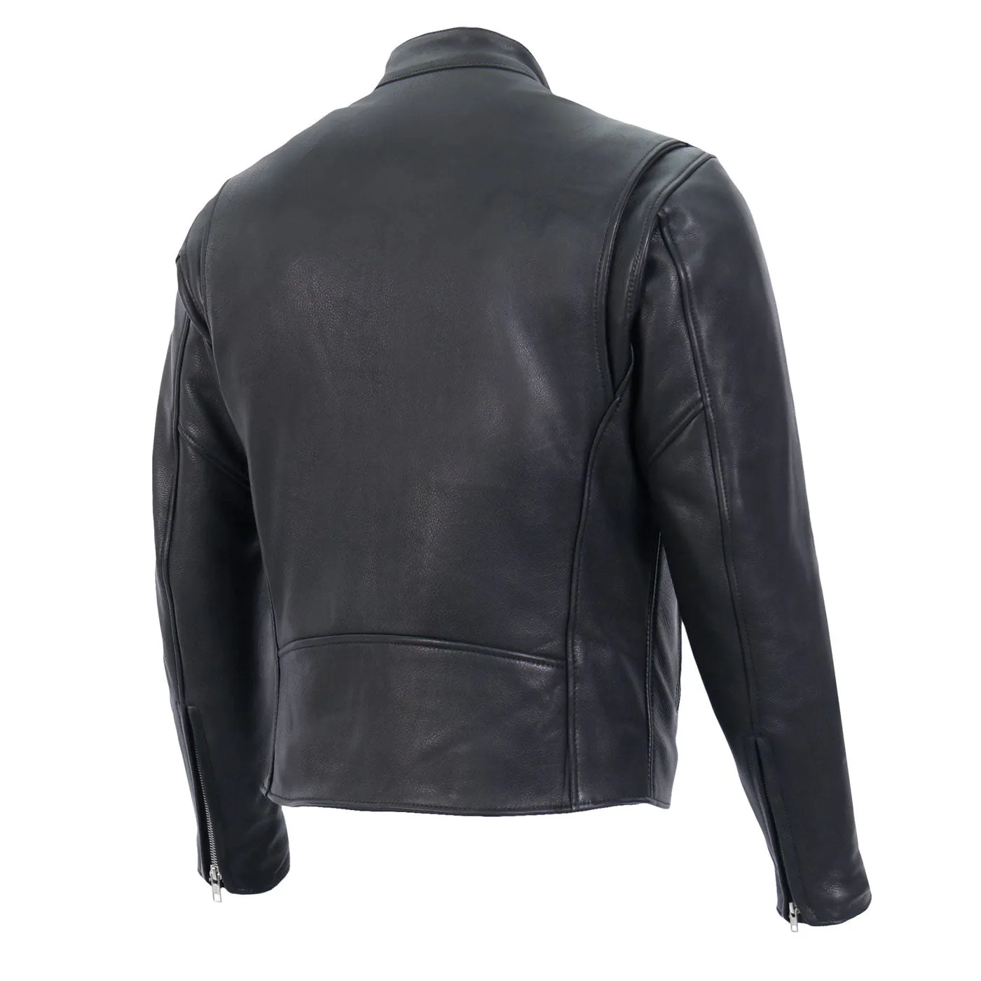 Milwaukee Leather USA MADE MLJKM5006 Men's Black 'Rumble' Premium Leather Motorcycle Jacket