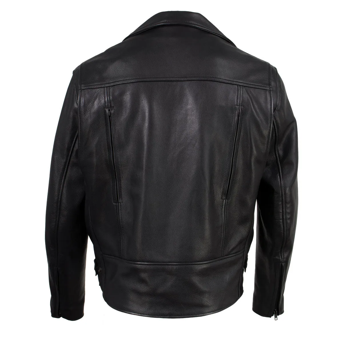 Milwaukee Leather USA MADE MLJKM5008 Men's Black 'Revolve' Premium Leather Vented Motorcycle Jacket