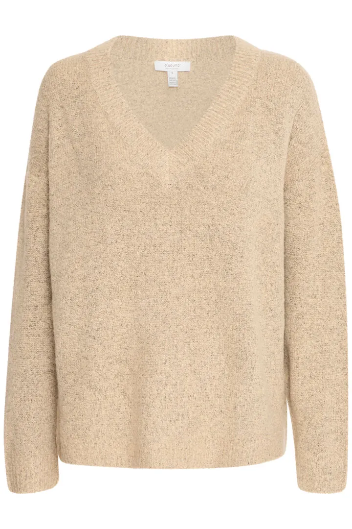 Mirelle V-Neck Jumper - Humus