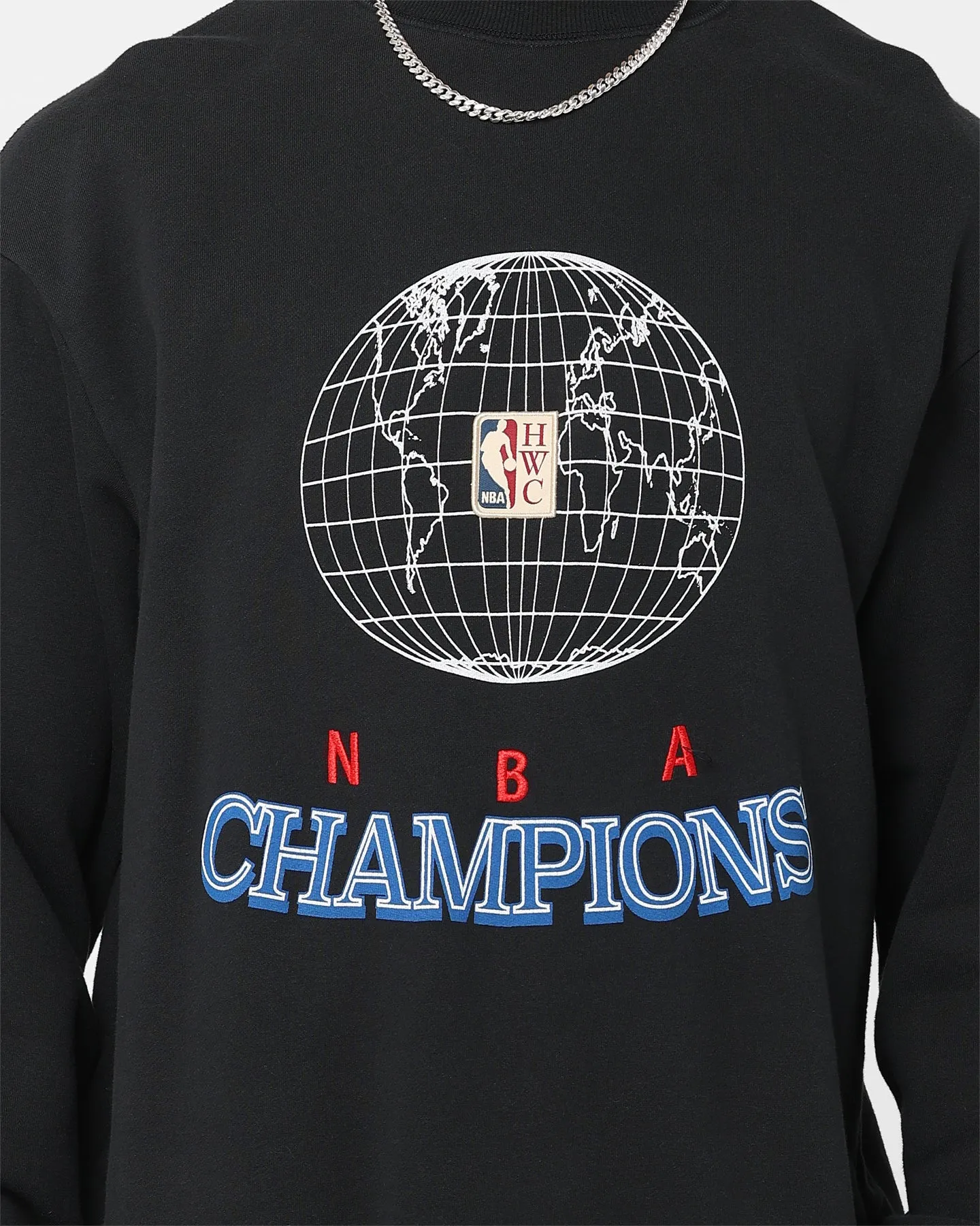 Mitchell & Ness NBA World Champions Vintage Crewneck Faded Black