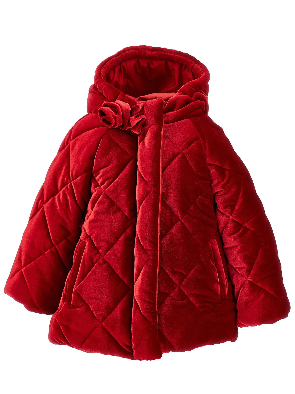 MONNALISA Baby's quilted chenille jacket - 31B1042416 Red