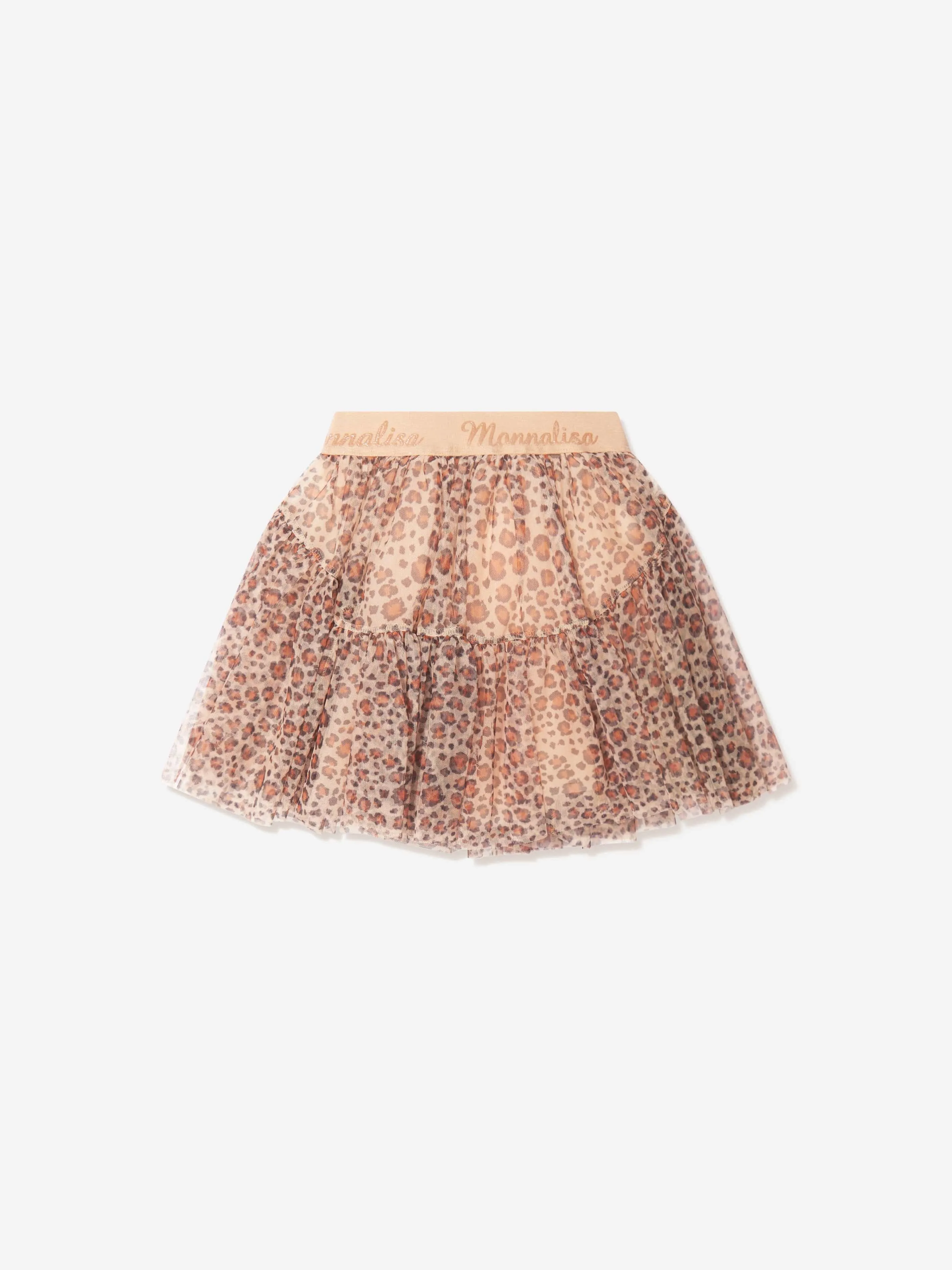 Monnalisa Girls Leopard Tulle Tutu Skirt