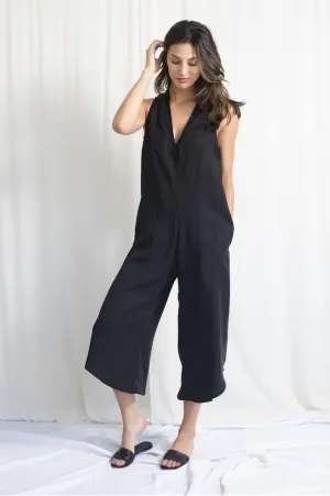 Natalie Busby Black Tencel Jumpsuit