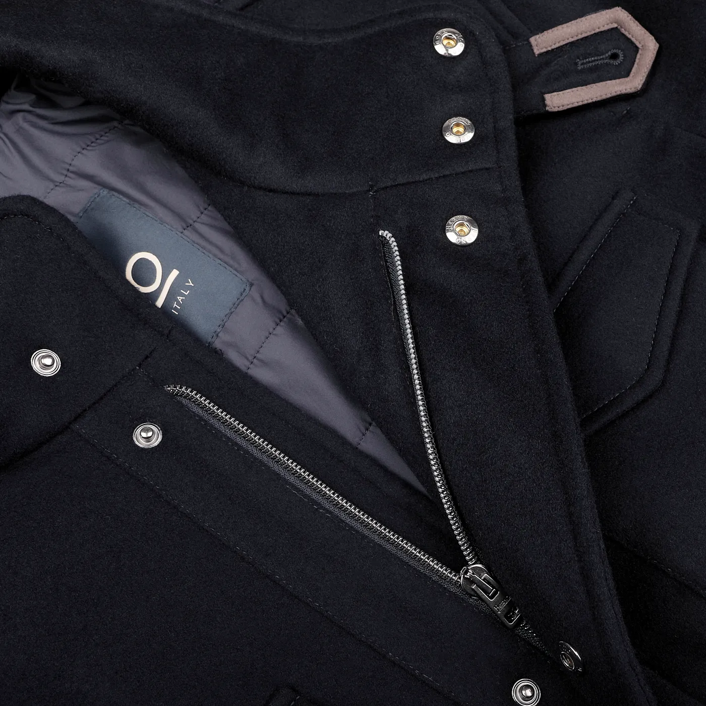 Navy Blue Loro Piana Wool Field Jacket