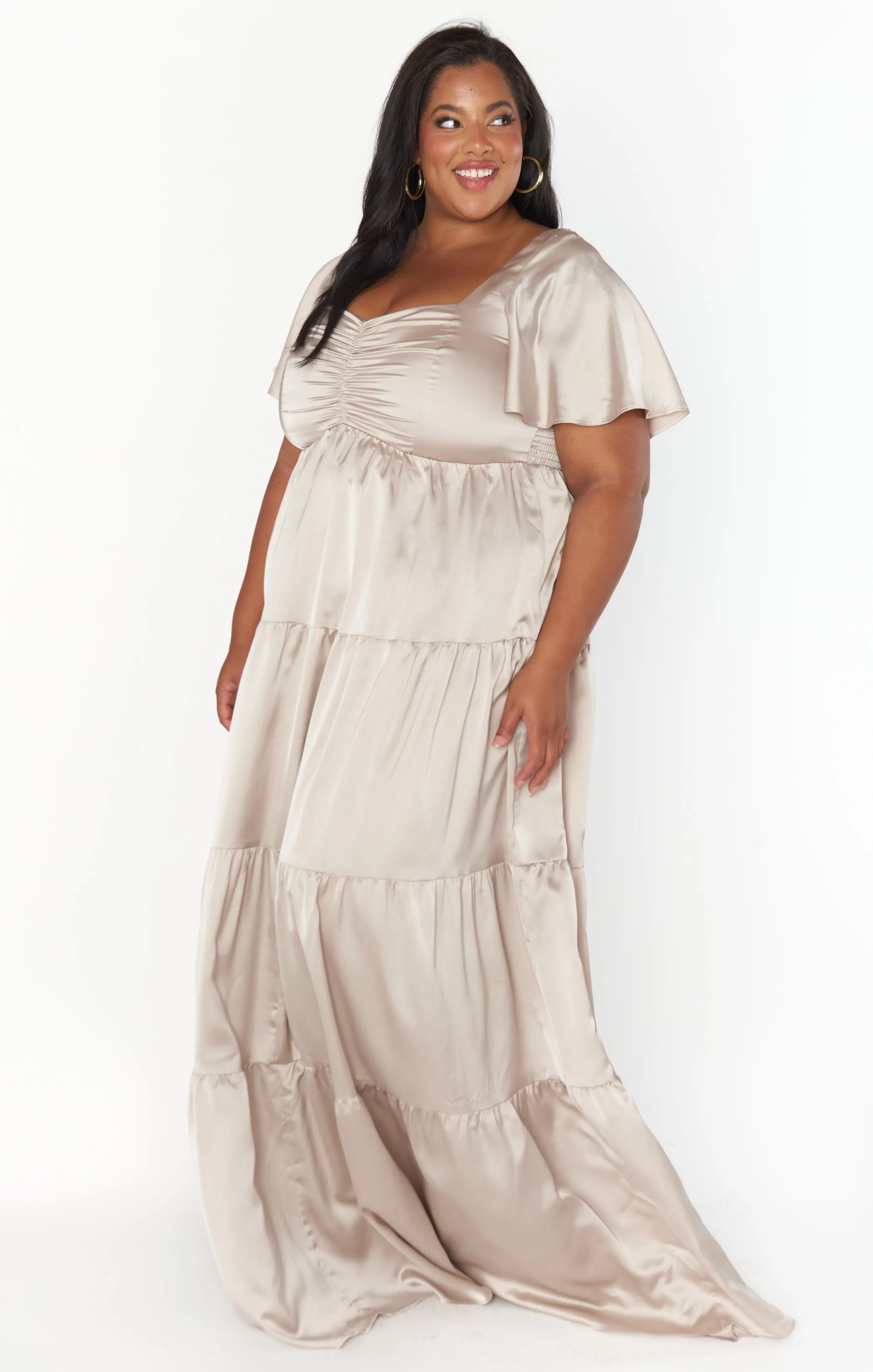 Nicole Maxi Dress ~ Show Me The Ring Luxe Satin