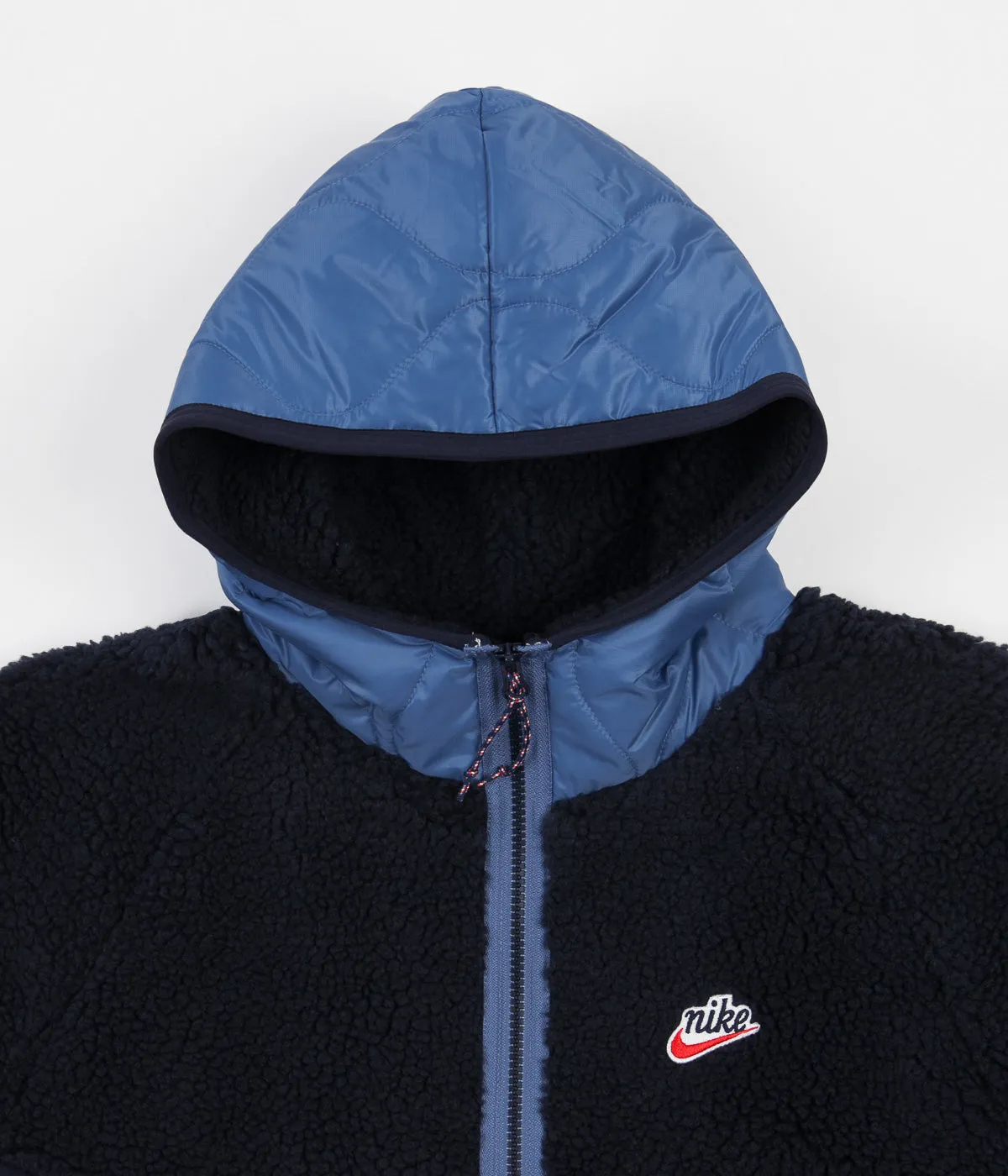 Nike Heritage Insulated Winter Jacket - Obsidian / Light Orewood Brown - Chile Red